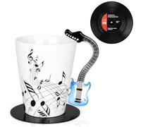 Maustic Taza de guitarra, regalos de música para hombres y mujeres, regalos de guitarra para guitarristas, regalos de cumpleaños de Navidad para amantes de la música, regalos para profesores de