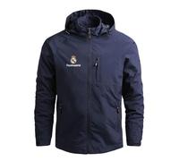 MAUXpIAO Chaqueta de hombre Rěǎī-Mǎdrid Sudadera con capucha impermeable Abrigo a prueba de viento al aire libre Ropa deportiva deportivo/B/XXL