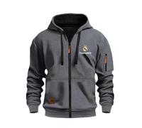 MAUXpIAO Chaquetas deportivas para hombres Rěǎī-Mǎdrid nueva primavera otoño con capucha impermeable chaqueta Casual abrigo táctica chaqueta militar chaquetas deportivo/E/XXL