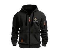 MAUXpIAO Chaquetas deportivas para hombres Rěǎī-Mǎdrid nueva primavera otoño con capucha impermeable chaqueta Casual abrigo táctica chaqueta militar chaquetas deportivo/B/XL