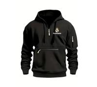 MAUXpIAO Chaquetas deportivas para hombres Rěǎī-Mǎdrid nueva primavera otoño con capucha impermeable chaqueta Casual abrigo táctica chaqueta militar chaquetas hombre/B/M