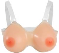MAUXpIAO Formas de senos de silicona con correa Prótesis de senos postizos Prótesis de mastect omía de senos artificiales pecho/A/D