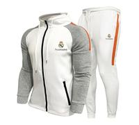 MAUXpIAO Hombres/mujeres Rěǎī-Mǎdrid algodón sudadera con capucha pantalones traje ropa deportiva clásica ropa casual para correr chándal/A/XL