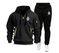 MAUXpIAO Hombres/mujeres Rěǎī-Mǎdrid algodón sudadera con capucha pantalones traje ropa deportiva clásica ropa casual para correr gimnasio/a3/M