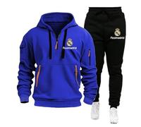 MAUXpIAO Hombres/mujeres Rěǎī-Mǎdrid algodón sudadera con capucha pantalones traje ropa deportiva clásica ropa casual para correr gimnasio/b2/XL
