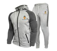 MAUXpIAO Hombres/mujeres Vǎ-lēňciā algodón sudadera con capucha pantalones traje ropa deportiva clásica ropa casual para correr chándal/C/XXL