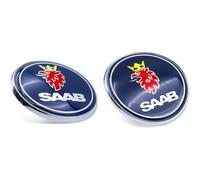 MAUXpIAO Juego de 2 emblemas azules para el capó y el maletero del coche Sa-a.b 93 9-3 Cabrio (1998-2003) edición/A/S