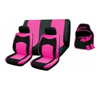 MAUXpIAO Juego de fundas de asiento compatible con Fiat 500 kit interior completo incluye fundas de asiento alfombrillas y funda de volante accesorios para coche Diseño Antideslizante/B/A