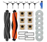 MAUXpIAO Pack de 25 accesorios compatibles con robot aspirador Xiaomi X20 Max / X20 Pro piezas de repuesto incluye 1 cepillo principal, 1 cepillo principal de goma, 4 filtros, 6 mopas, 6 bolsas de pol