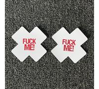 MAUXpIAO Parche de sujetador de lencería erótica para adultos Parche de pecho desechable en forma de cruz Tentación sexy de tela Elevado/white/One side