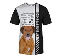 MAUXpIAO Sudaderas Chaquetas Camiseta Cárdigan Delgada 3d RHODESIAN RIDGEBACK DOG Impresión Pull-Over Hombres Y Mujeres Casual Poliéster Camisa de Entrenamiento Único Impresión/D/S