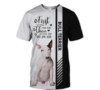 MAUXpIAO Sudaderas con capucha Chaquetas Camiseta Cárdigan Delgado 3D BULL TERRIER Impresión Pullover H ombres Mujeres Poliéster Sudadera informal /a4/S
