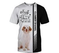 MAUXpIAO Sudaderas con capucha Chaquetas Camiseta Cárdigan Delgado 3D CLUMBER SPANIEL Impresión Pullover Hombres Mujeres Poliéster Sudadera informal Moda/a4/5XL