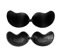 MAUXpIAO Sujetador Invisible Push Up Sin Tirantes Cubre Pezones Transpirable Cómodo Cubre Pezones Autoadhesivo Sujetador Cubre Pezones Reutilizable Durable/Black/C