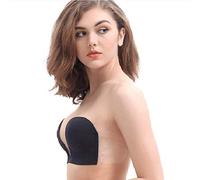 MAUXpIAO Sujetador Invisible Push Up Sin Tirantes Cubre Pezones Transpirable Cómodo Cubre Pezones Autoadhesivo Su jetador Cubre Pezones Reutilizable Cómodo/Black/A