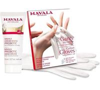 Mavala Crema de Manos Prebiotic y Guantes de Algodon Pack de 2 Tratamientos para Manos Hidrata Repara y Protege Manos Secas Tratamiento Intensivo de Noche