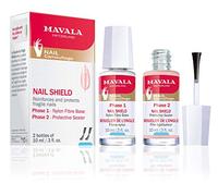 MAVALA - Nail Shield 2 x 10 ml, Escudo Protector Endurecedor, Refuerza y Protege las Uñas Frágiles, Tratamiento Fortalecedor de Uñas, Escudo Protector, Kit Base + Sellador Protector