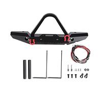 Mavaol 1/10 RC Crawler parachoques delantero de Metal luz LED para coche de Control remoto Traxxas -4 SCX10II 90046 (Pointed Toe: 5.4 X 4.4 X 2.6cm / 2.1 X 1.7 X 1in)