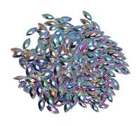 Mavaol 1 bolsa 500 piezas de diamantes de imitación con parte trasera plana en forma de ojo de caballo, diamantes de imitación de resina artificial para decoración de