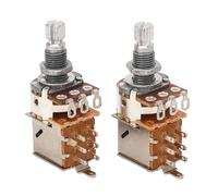 Mavaol 2 potenciómetros de Guitarra A1M B1M combinación 18 mm Eje moleteado potes de bajo eléctrico para Control de Volumen y Tono para Guitarra bajo Dispositivos electrónicos Metal