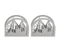 Mavaol 2 servilleteros multiusos innovador de acero inoxidable vertical dispensador de servilletas soporte para el hogar restaurante (Freighter)