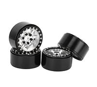 Mavaol 4 unids/set llanta de rueda accesorio de actualización de metal apto para coche RGT 86100 1/10 RC (Silver R86083S)