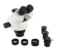 Mavaol 7X-45X Trinocular Microscopio Lente Ocular Conjunto Estéreo Microscopio Accesorio Blanco (with 0.5X Objective Lens)