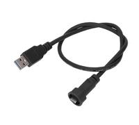 Mavaol Cable Conector a Prueba de Agua Tipo C Hebilla Macho a USB3.0 Macho Cable de extensión de Enchufe Recto 0,5 m de Longitud 30V 1.5A