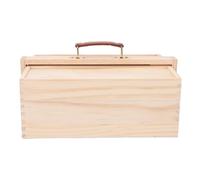 Mavaol Caja de Almacenamiento de Herramientas de Artista Caja Organizadora de Suministros de Arte de Madera Multifuncional con Cajón para el Estudio de la Escuela en Casa