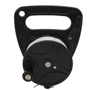 Mavaol Carretes de Buceo Carrete de Cuerda de Ancla Carrete de Dedo Multiusos con línea Blanca de 83 m para Buceo en Cuevas y exilios (Black Pulley)