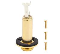 Mavaol Conector de Salida de Guitarra de Metal Duradero, Clavija Final de 6,35 mm y 1/4 de Pulgada para Piezas de Repuesto de Guitarra eléctrica acústica, Dorado, Negro y Plateado (Gold)