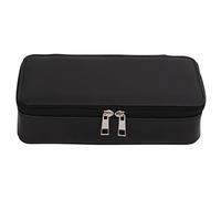 Mavaol Estuche para lápices para niños de Gran Capacidad Almacenamiento Conveniente Compartimentos Dobles Bolsillo de Malla elástica Cuero de PU Duradero Regalo Ideal Suministros para el (Negra)