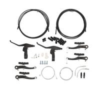 Mavaol Juego de frenos de bicicleta tipo V con palanca de freno Cable de freno Kit de freno delantero trasero de bicicleta de frenado sensible completo para reemplazo