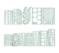 Mavaol Juego de reglas de 12 piezas, reglas de clasificación en forma de curva para diseños de patrones de costura, plantilla de dibujo