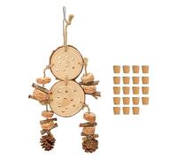 Mavaol Juguetes para Masticar pájaros, Rompecabezas, corchos de Madera, Troncos, Conos de Pino, mazorcas de maíz, ladridos, Jaula para Loros, Juguete para Periquito, cacatúa, Conure