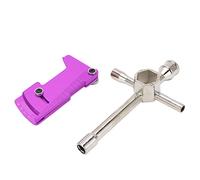 Mavaol Llaves cruzadas Mantenimiento Herramientas hexagonales de manga grande Kit de regla de posicionamiento multifunción RC Car 4WD (Purple)