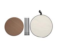 Mavaol Mesa Redonda Plegable para Acampar, Mesa portátil elevable de aleación de Aluminio para Picnic, Mesa de Camping para autoconducción, Suministros de Equipos RV (Wood Grain)