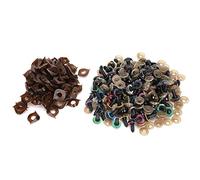 Mavaol Ojos de seguridad de plástico de colores mezclados con accesorios de arandela para manualidades DIY oso de peluche muñecos de animales marionetas (14mm)