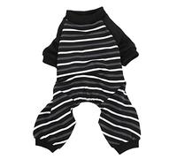 Mavaol Pijamas para Perros, cálidos, cómodos, elásticos, 4 Patas, Pijamas para Perros a Rayas, para Perros pequeños, Gatos Que Duermen (S)