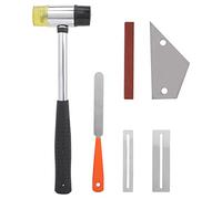 Mavaol R510 6 uds Kit de herramientas de traste de guitarra martillo de traste y lima de traste y diapasón y piedra de amolar y regla