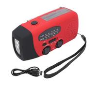 Mavaol Radio de Emergencia Solar con manivela y Carga Tipo C, Radio portátil Am FM, batería Recargable de 5000 mAh, Alarma SOS y Linterna para Cortes de energía, Camping, (European Version)