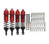 Mavaol RC Coche Delantero Trasero Amortiguador Conjunto Aleación de Aluminio Reemplazo Ajustable RC Accesorios para 1/10 RC Coche (Red)