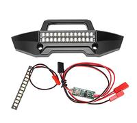 Mavaol RC Parachoques delantero de aleación de aluminio con luz LED para coche Traxxas MAXX 89076 1/10 RC