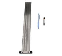 Mavaol Regla de marcado de ultra precisión Herramienta de medición de regla de trazado de carpintería de acero inoxidable (16 Inch; Straight Pipe 6 Inch)