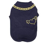 Mavaol Ropa Azul para Mascotas Camisas de algodón para Perros Impresión de Primavera Lindo Chaleco para Cachorros Suministros para Mascotas (M)