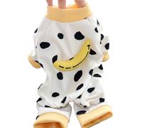 Mavaol Ropa de Invierno para Perros, Pijamas de Cachorros Lavables Suaves y cálidos de 4 Patas, a la Moda, para Interiores (Three Dimensional Banana M)