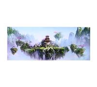Mavaol Sky Castle-Póster de Fondo de Acuario de PVC, Pegatina, decoración de pecera, patrón de Castillo del Cielo (61 * 30cm)