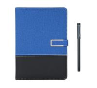 Mavaol Smart Pen + A5 Leather Notebook Forred Journal Planner sincronización en Tiempo Real para el Uso de la digitalización con la aplicación de Voz a Texto/Almacenamiento Fuera (Azul)
