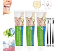 Mavcdi Deep Whitening Toothpaste,Mavcdi Teeth Whitening Toothpaste,Deep Cleaning Care Toothpaste,Oral Care,Removes Yellow Teeth,Stains and Tartar (3 Pcs)