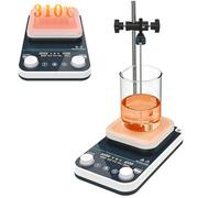 Mavdecll Agitador Magnético De Placa Calefactora De Laboratorio, Agitador Magnético De Placa Calefactora De 2L/5L/10L, Temperatura Alta De 310 ℃, 50-1500 RPM/1 Min-12 H, con Sensor De Sonda